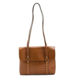 PATRICIA NASH Tan Heritage Leather Amersham Multi Pocket Messenger Bag